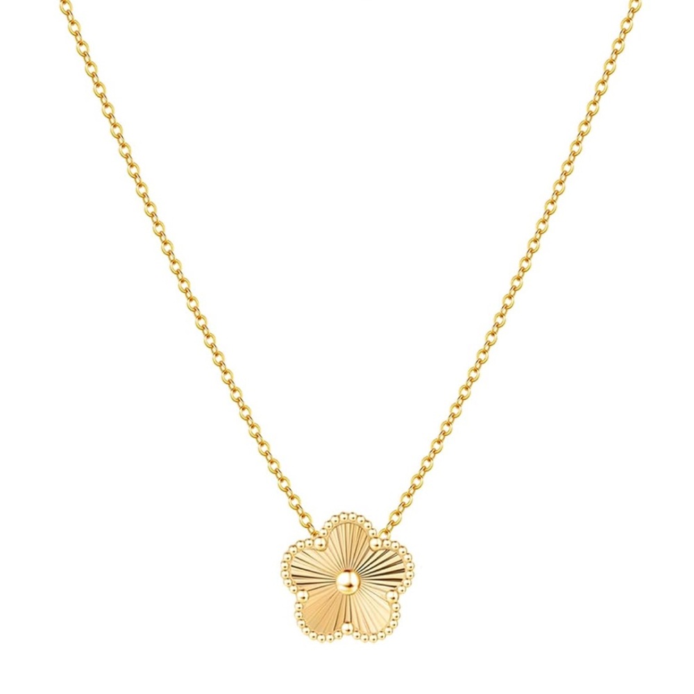 New! 18K Gold Plated Clover Necklace (1065)